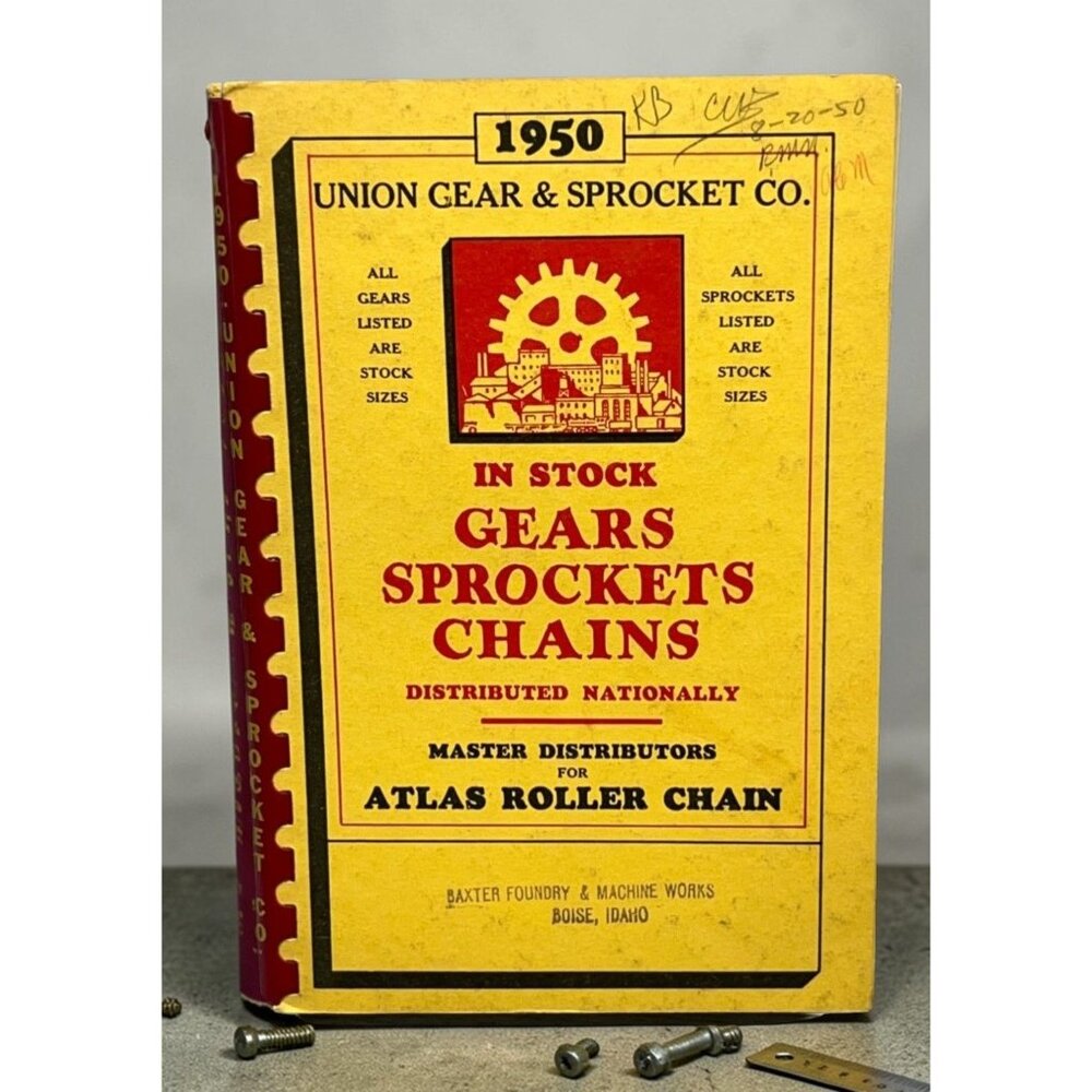 Union Gear & Sprocket Co Catalog Vintage 1950 Atlas Roller Chains